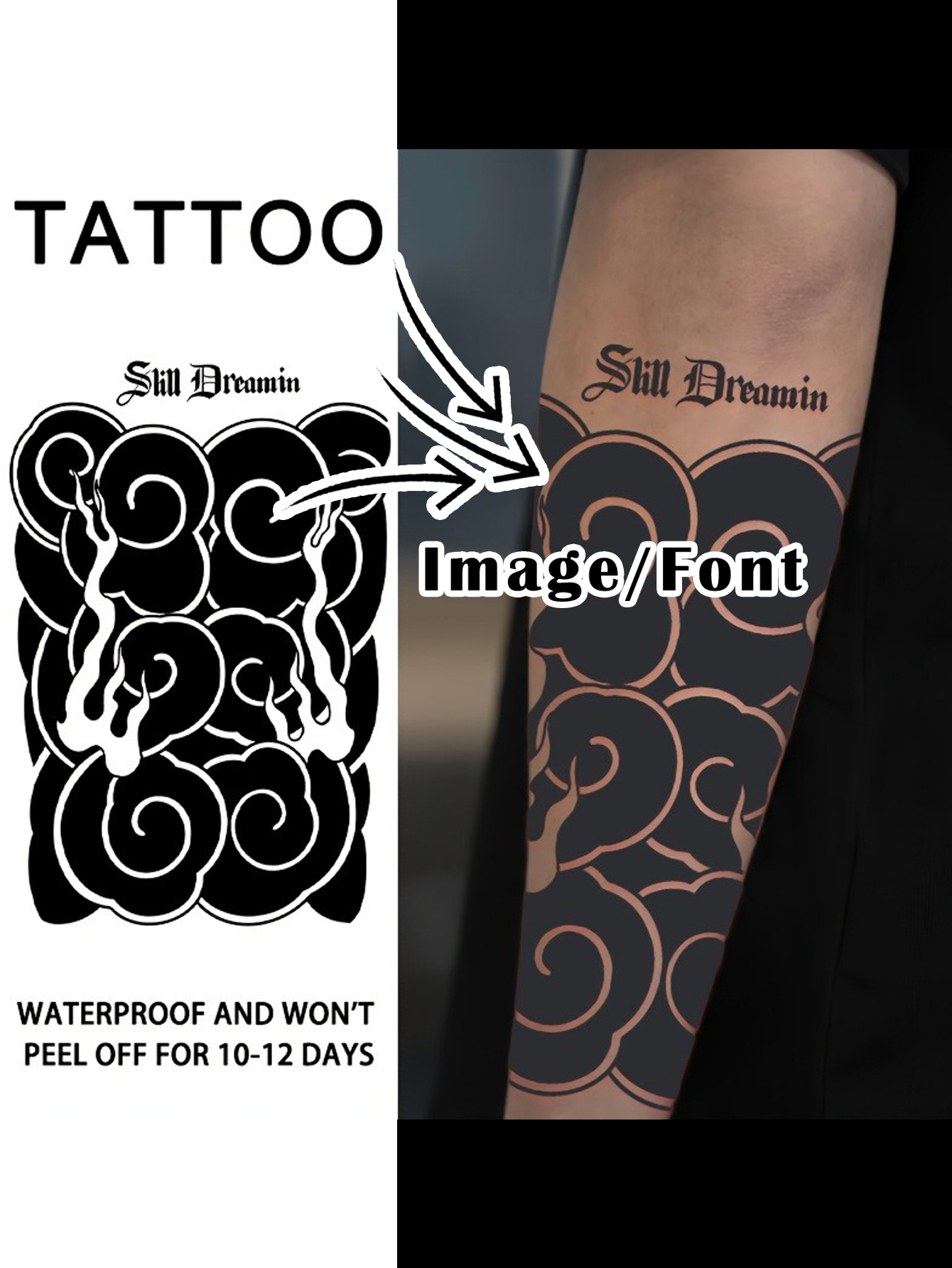 Unique Style Arm Tattoo Sticker